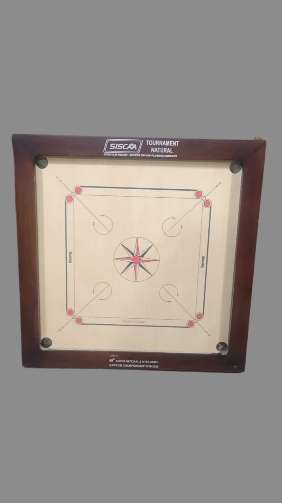 Carrom Board Tournament Siscaa Natural Brown