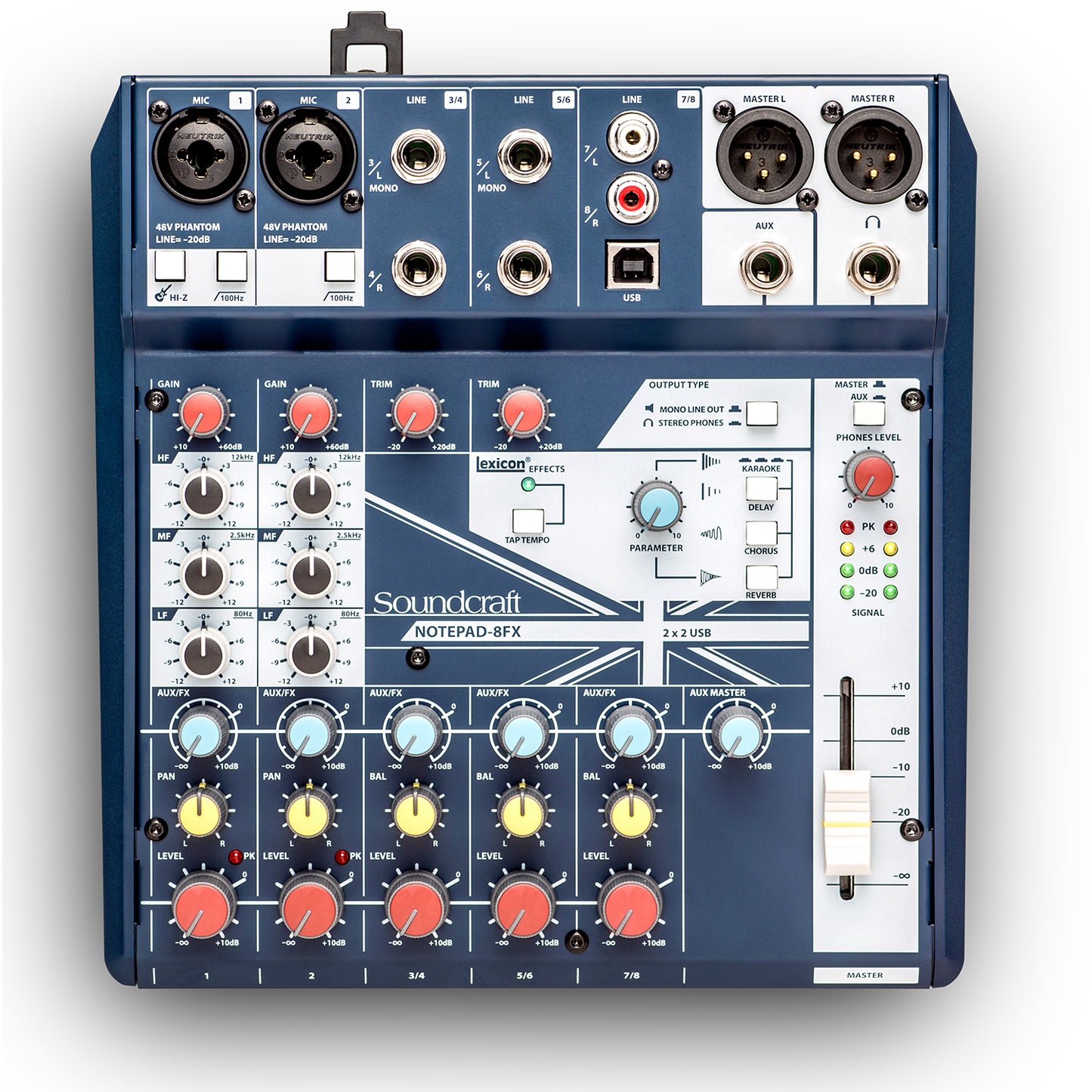 Soundcraft Notepad-8FX Small-Format Analog Mixing Console with USB I/O and Lexicon Effects