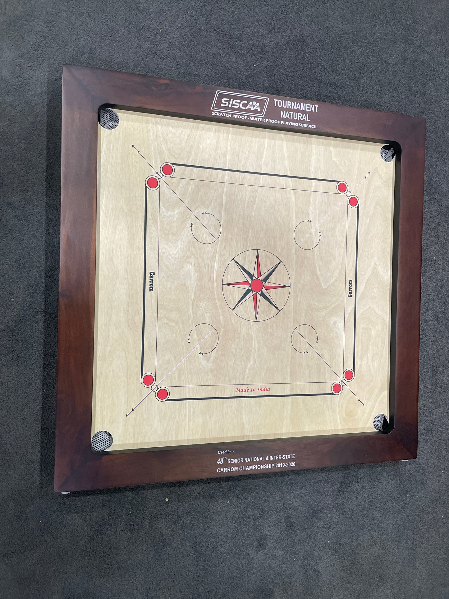 Carrom Board Tournament Siscaa Natural Brown