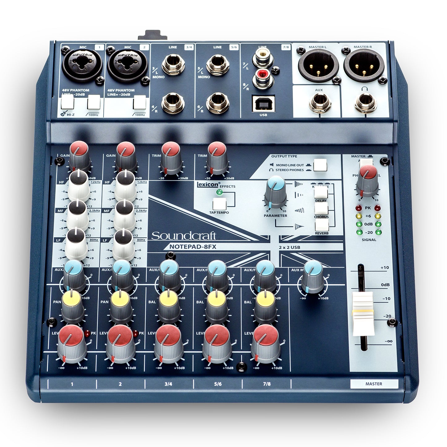 Soundcraft Notepad-8FX Small-Format Analog Mixing Console with USB I/O and Lexicon Effects